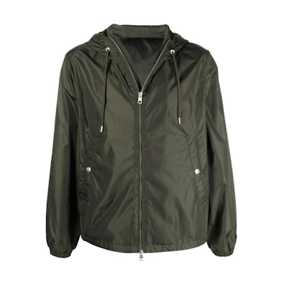Moncler Solid Color Hooded Jacket with Ribbon Detail H10911A0007754155833