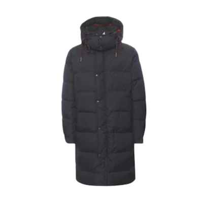 Moncler Solid Color Hooded Long Down Jacket Unisex Black G20911C000256835274C
