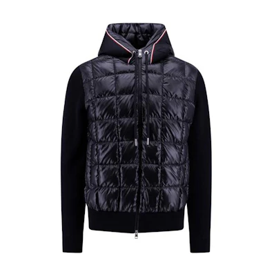 Moncler Solid Color Hooded Zip-Up Down Jacket 9B00010M1131742