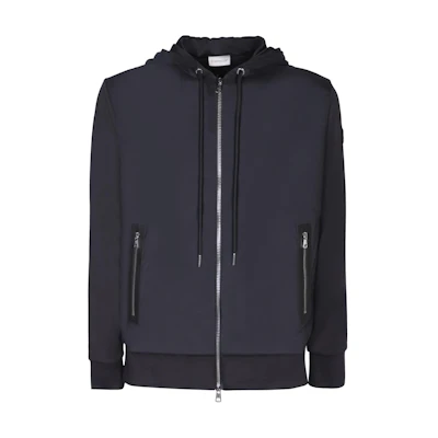 Moncler Solid Color Hooded Zip Pocket Long Sleeve Jacket Black J10918G0003189AGC999