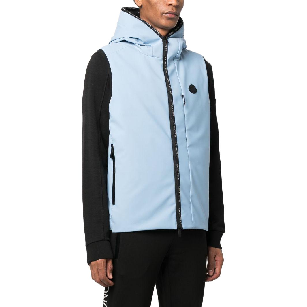 Purchase Moncler Jaket Tanpa Lengan Berhud Biru - I20911A00035539DK715