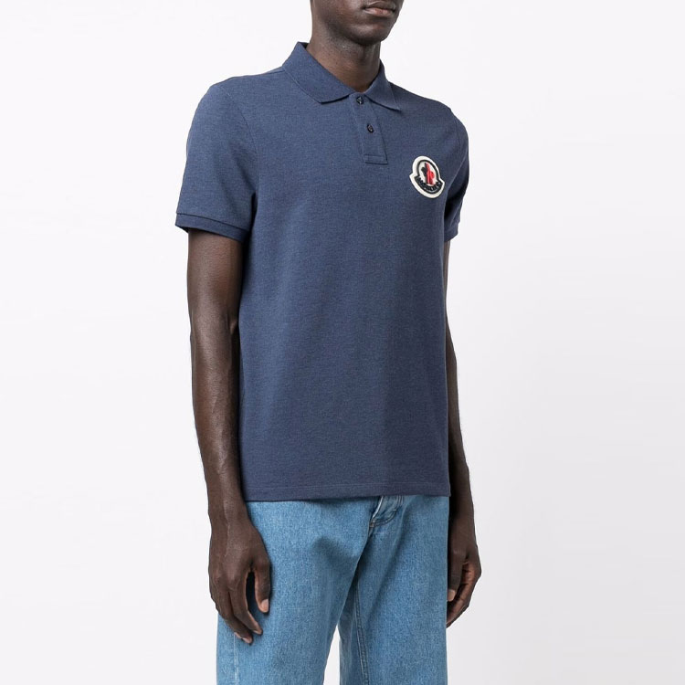 Purchase Polo de Manga Corta Moncler Color Sólido con Logo Patch. G20918A0001584556