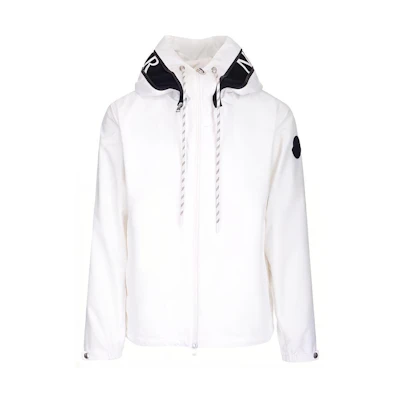 Moncler Solid Color Logo Print Hooded Jacket H10911A00050549ML040