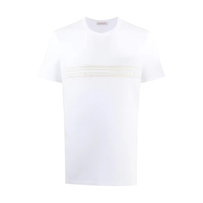 Moncler Solid Color Logo Print Short Sleeve T-Shirt. F20918C754108390T001