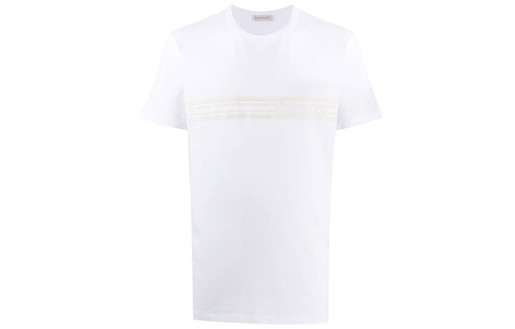 Moncler Solid Color Logo Print Short Sleeve T-Shirt. F20918C754108390T001 圖 2