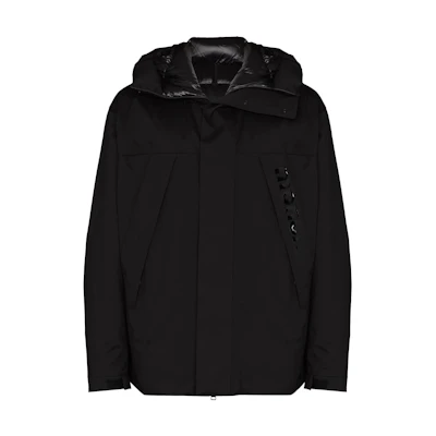 Moncler Solid Color Logo Print Zip-Up Hoodie Jacket G20911A00147539HW999