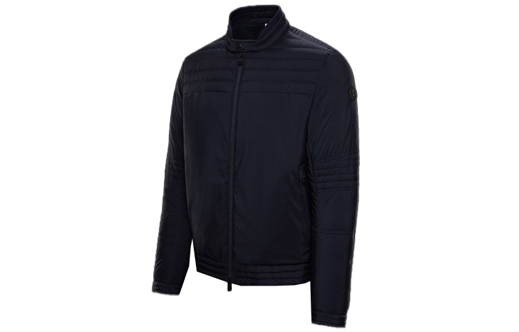 Moncler Solid Color Long Sleeve Puffer Jacket Deep Blue 0911A50W0053333776 圖 4