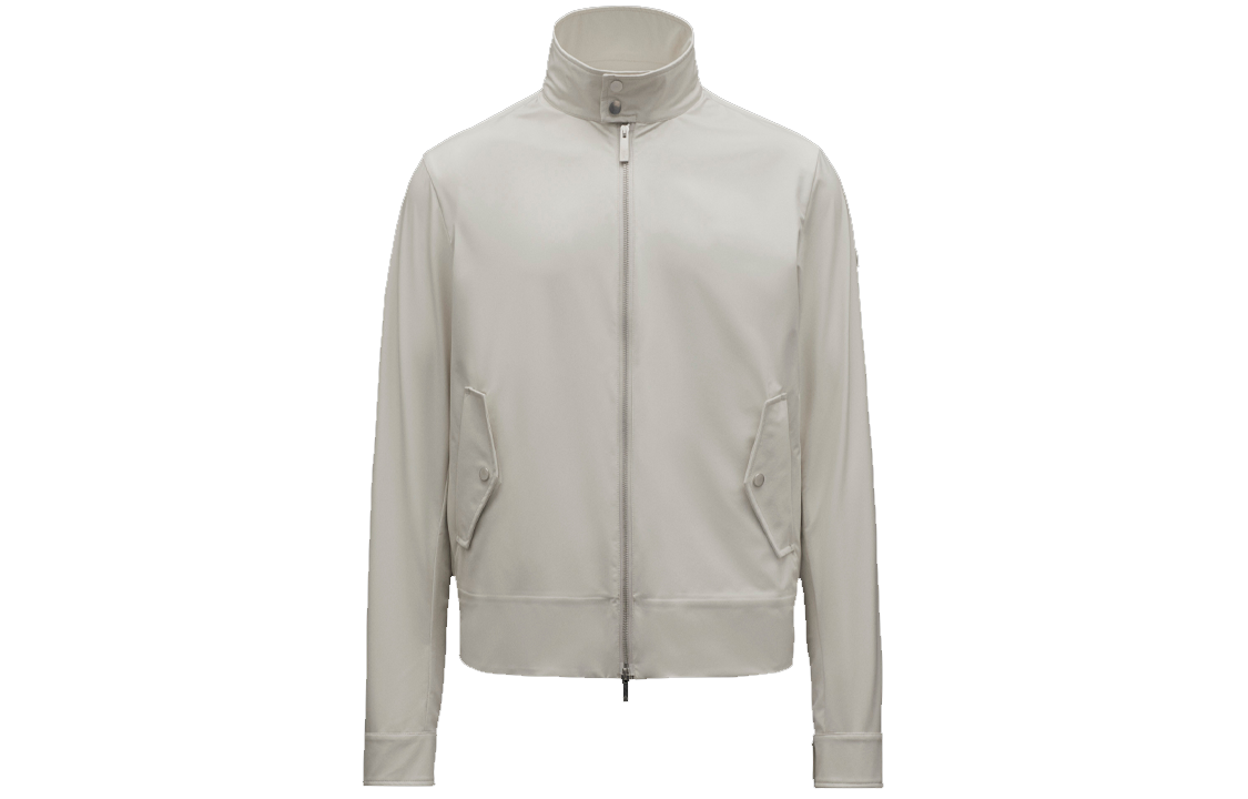 Moncler Solid Color Pocket Zip Jacket with Stand Collar H10911A00110595R7203