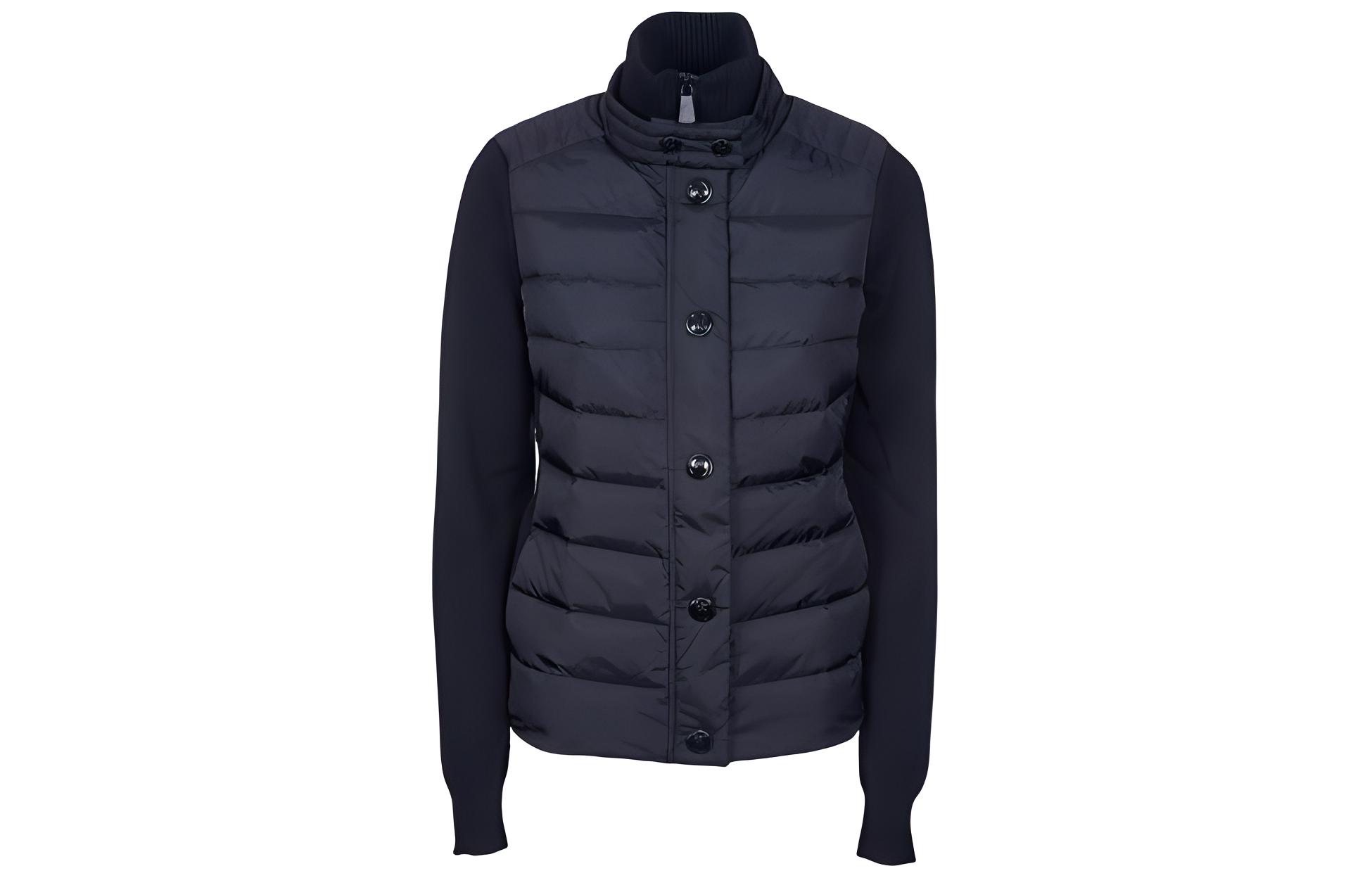 Moncler Solid Color Zip-Up Down Jacket Black 9B00012A9462999