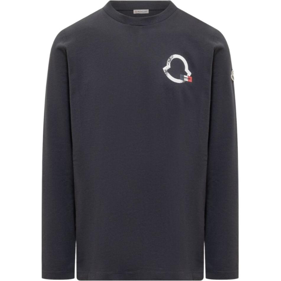 Moncler Solid Dark Grey Pullover Crewneck Sweatshirt 8D000168390T778