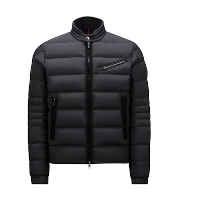 Moncler Souillet FW24 Unisex Black Down Jacket with Mandarin Collar & Zipper. J20911A0006854A81999