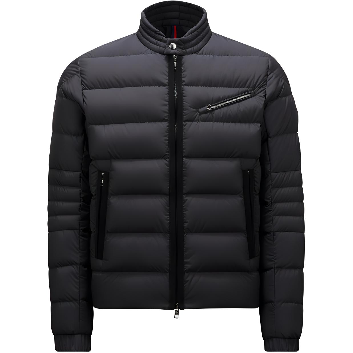 Moncler Souillet FW24 Unisex Black Down Jacket with Mandarin Collar & Zipper. J20911A0006854A81999 圖 2