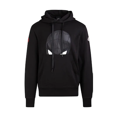 Moncler Spider-Man Graphic Black Hoodie Loose Fit Long Sleeve Pullover 8G00005-809KR-BBW