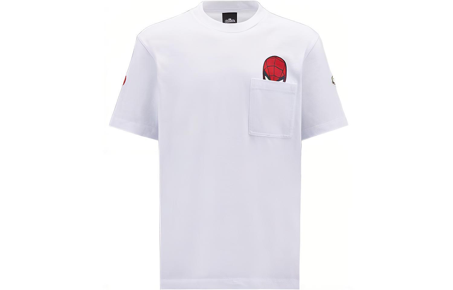 Moncler Spider-Man Graphic Crewneck T-Shirt White FW22  Tee H20918C000058390T001