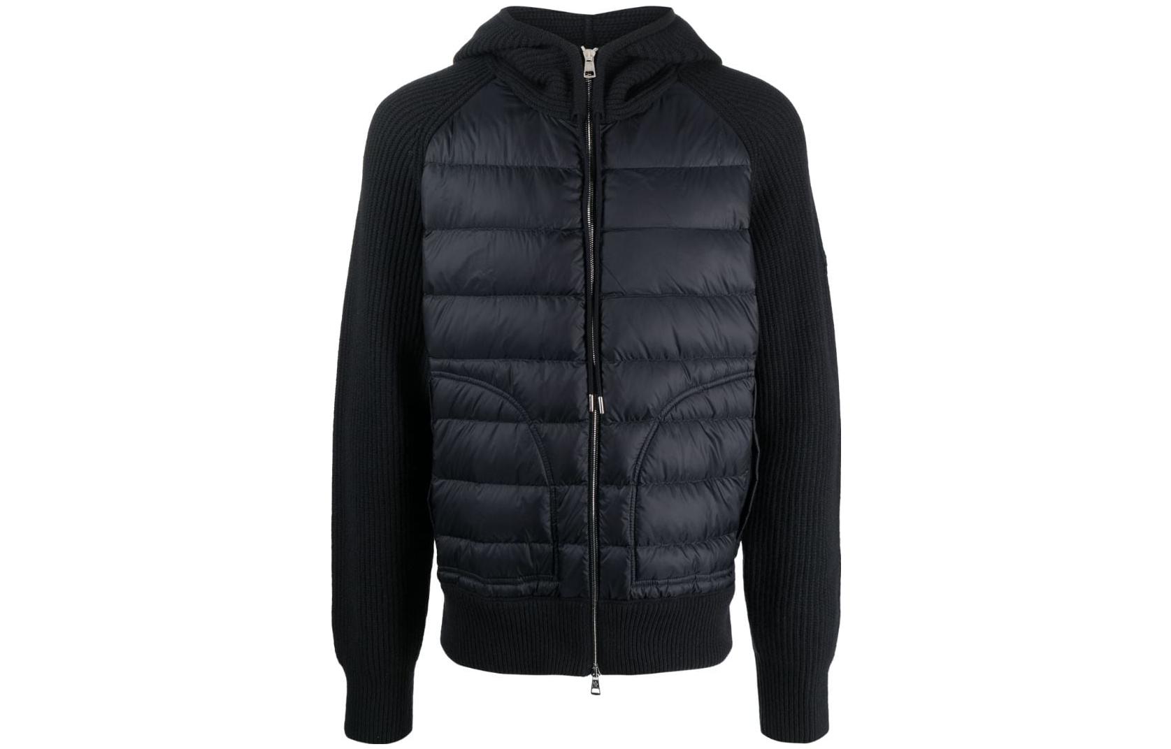 Moncler Spliced Comfortable Knit Down Jacket I20919B00020M1241