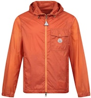 Moncler Spring/Summer Samakar Lightweight Hooded Jacket for Men - Orange. I10911A00152595F3336 Moncler Spring/Summer Samakar Lightweight Hooded Jacket for Men - Orange. I10911A00152595F3336