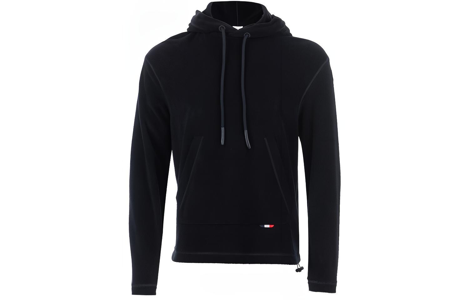 Moncler SS21 Black Cotton Logo Hoodie Pullover 8G71900V8119999