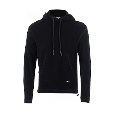 Moncler SS21 Black Cotton Logo Hoodie Pullover 8G71900V8119999