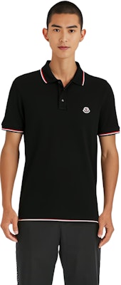 Moncler SS21 Kaos Polo Hitam Logo Stripe Lengan Pendek. 8A7030084556999 Purchase Moncler SS21 Kaos Polo Hitam Logo Stripe Lengan Pendek. 8A7030084556999