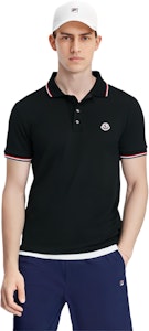 Moncler SS21 黑色徽標條紋短袖POLO衫。 8A7030084556999 Details for Moncler SS21 黑色徽標條紋短袖POLO衫。 8A7030084556999