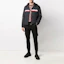 Lookbook Moncler SS21 Black Logo Striped Down Jacket with Hood. 1B50A0054A91998