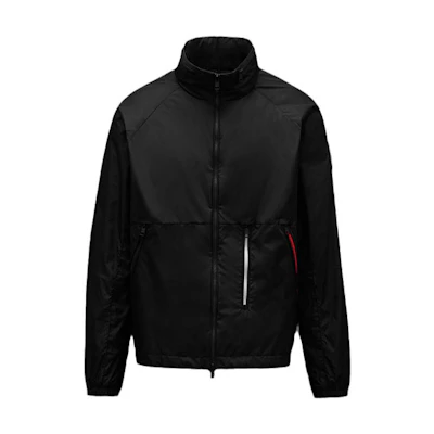 Moncler SS21 Black Nylon Jacket with Detachable Hood and Dual Zippers. G10921B7110068352999