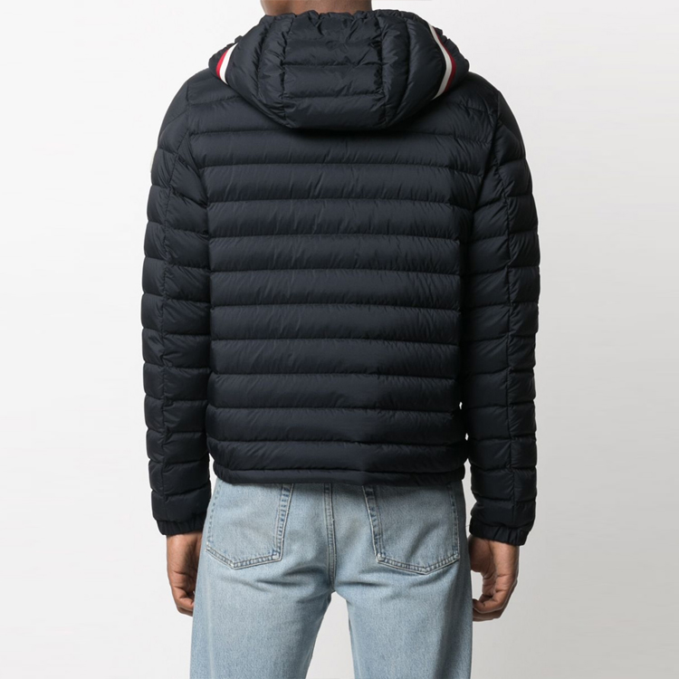 Moncler SS21 Blue Down Jacket with Logo Patch and Quilted Hood. 1A50A0053333776 圖 5