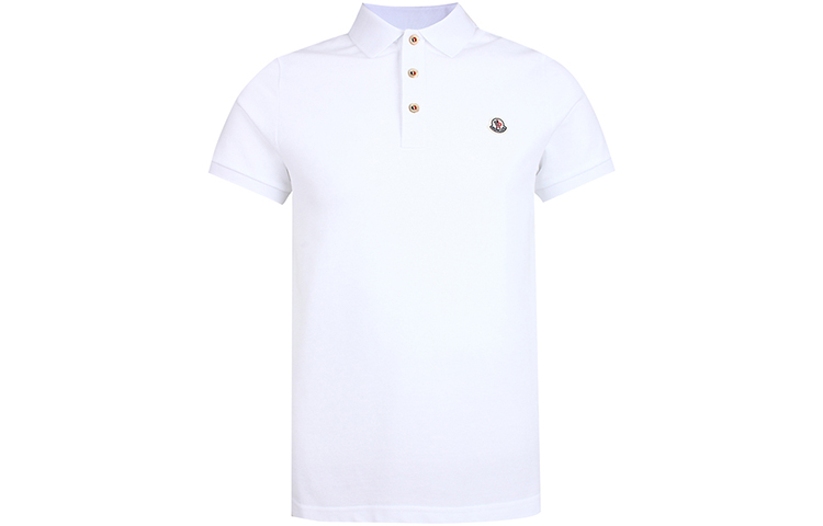 Order 몽클레르 SS21 코튼 반팔 폴로 셔츠 - 화이트. 8A7070084556001