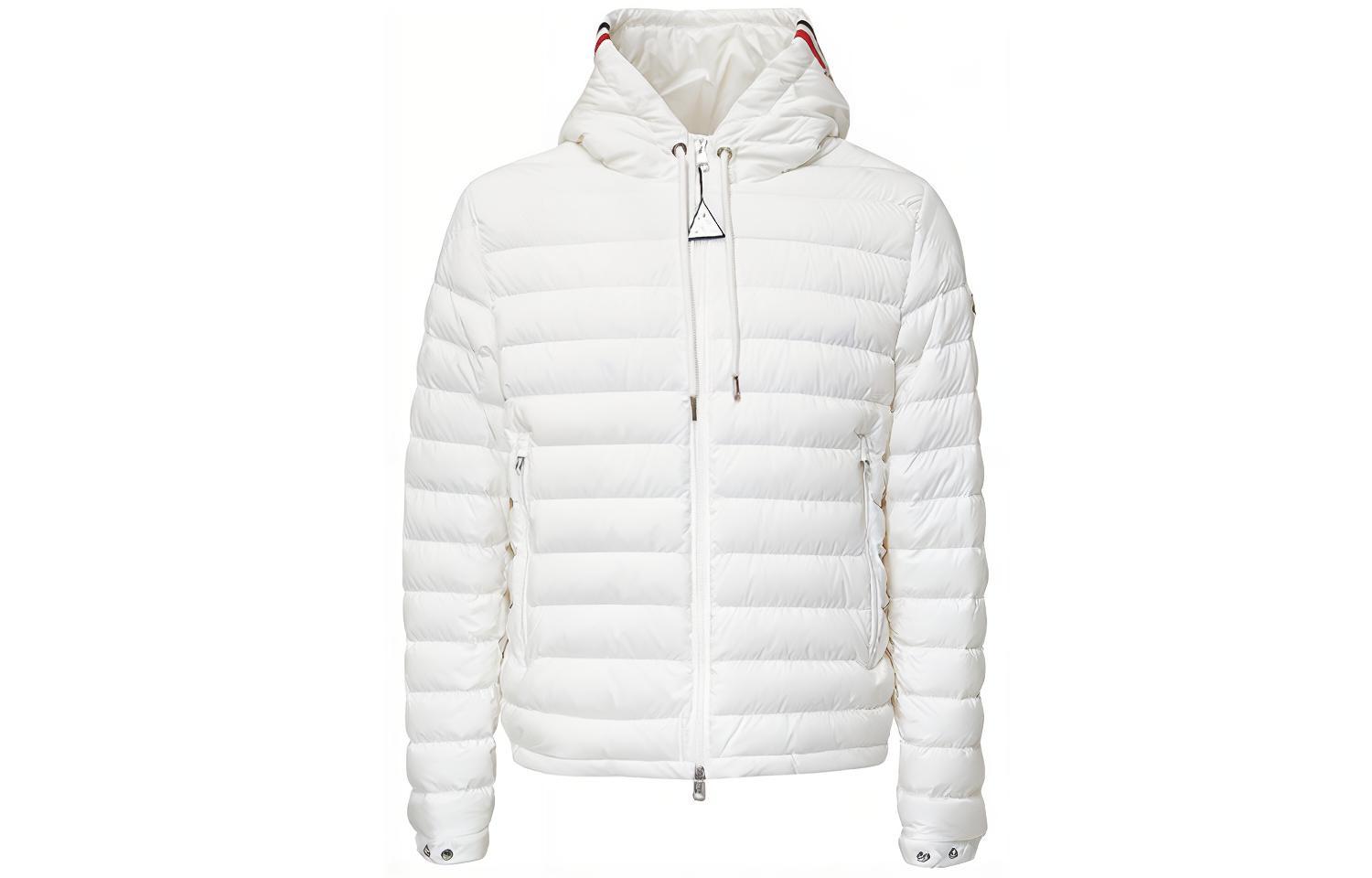 Moncler SS21 EUS Down Jacket Tricolor Patch Hooded Unisex Winter Coat. 1A50A0053333042