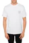 Shop Moncler SS21 Genius Logo Print Crewneck T-Shirt White D209U80020508391Q001