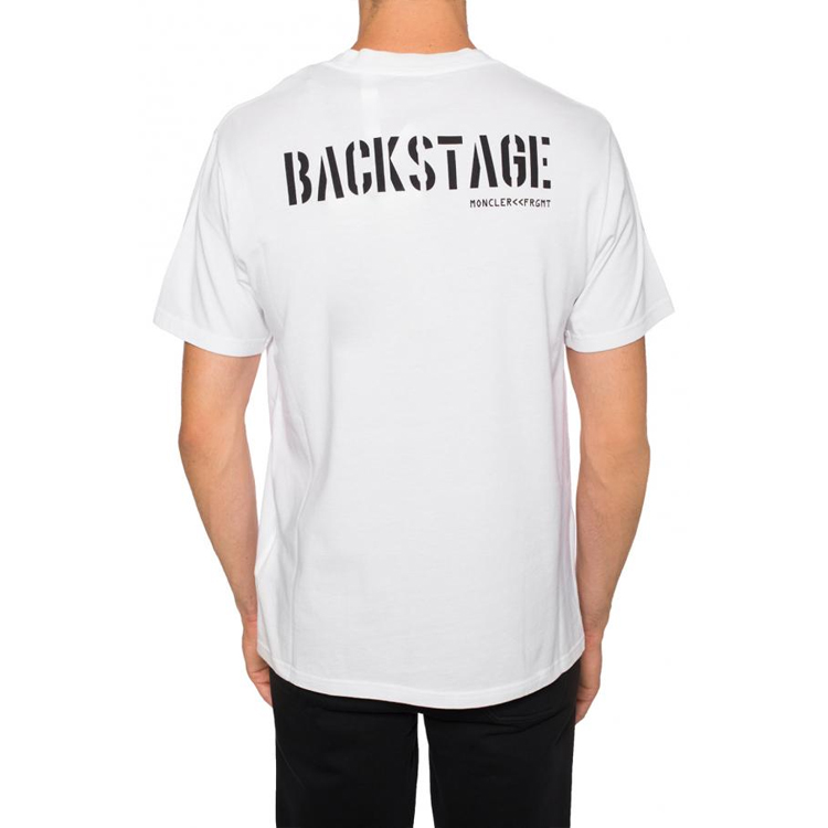 Purchase Moncler SS21 Genius Logo Print Crewneck T-Shirt White D209U80020508391Q001