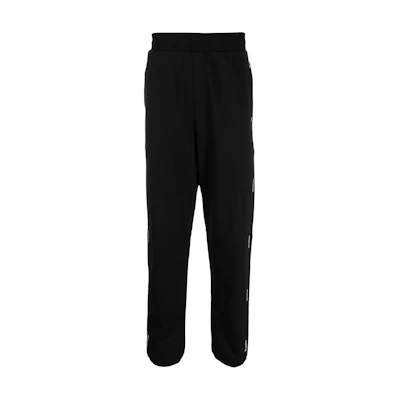 Moncler SS21 Logo Cotton Fleece Joggers Black G10918H728108098U999