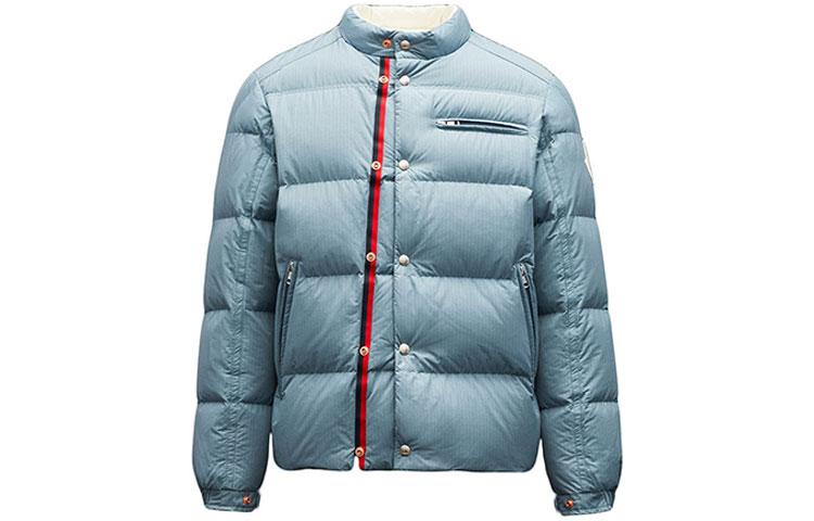Moncler SS21 Logo Two-Tone Ribbon Down Jacket Blue Long Sleeve G10921A5380054AX4 圖 2