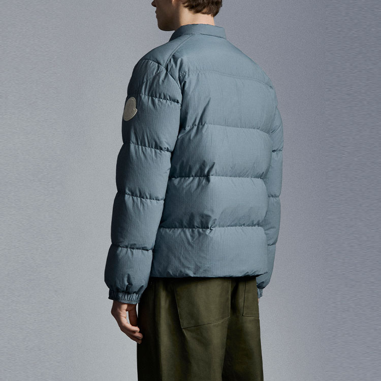 Moncler SS21 Logo Two-Tone Ribbon Down Jacket Blue Long Sleeve G10921A5380054AX4 圖 4