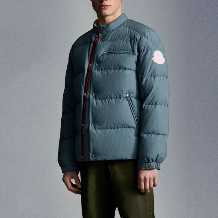 Moncler SS21 Logo Two-Tone Ribbon Down Jacket Blue Long Sleeve G10921A5380054AX4 圖 5
