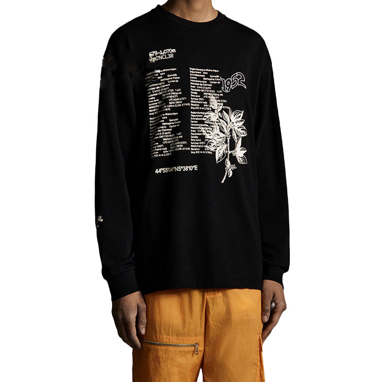 Lookbook 몽클레르 SS21 넘버2 리브드 크루넥 긴팔 티 블랙 0928D7071083927999