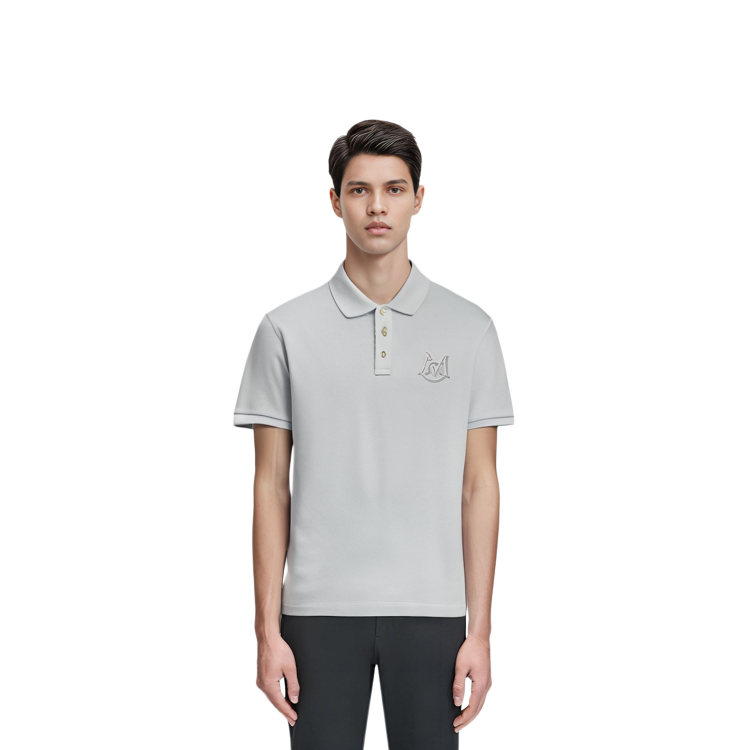 Shop Moncler SS21 白色標誌休閒短袖Polo衫 0918A7290084556001