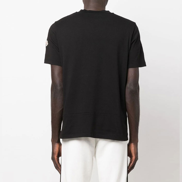 Purchase Moncler SS22 Baju Hitam Crewneck dengan Rekaan Cetakan Logo. H10918C00038829H8999