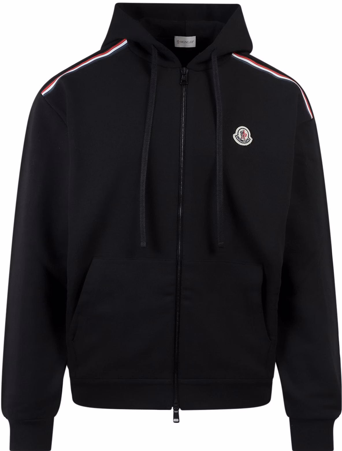 moncler-ss-22-black-logo-hoodie-with-tricolor-zip-and-striped-detailing-h10918-g00047809-la-999