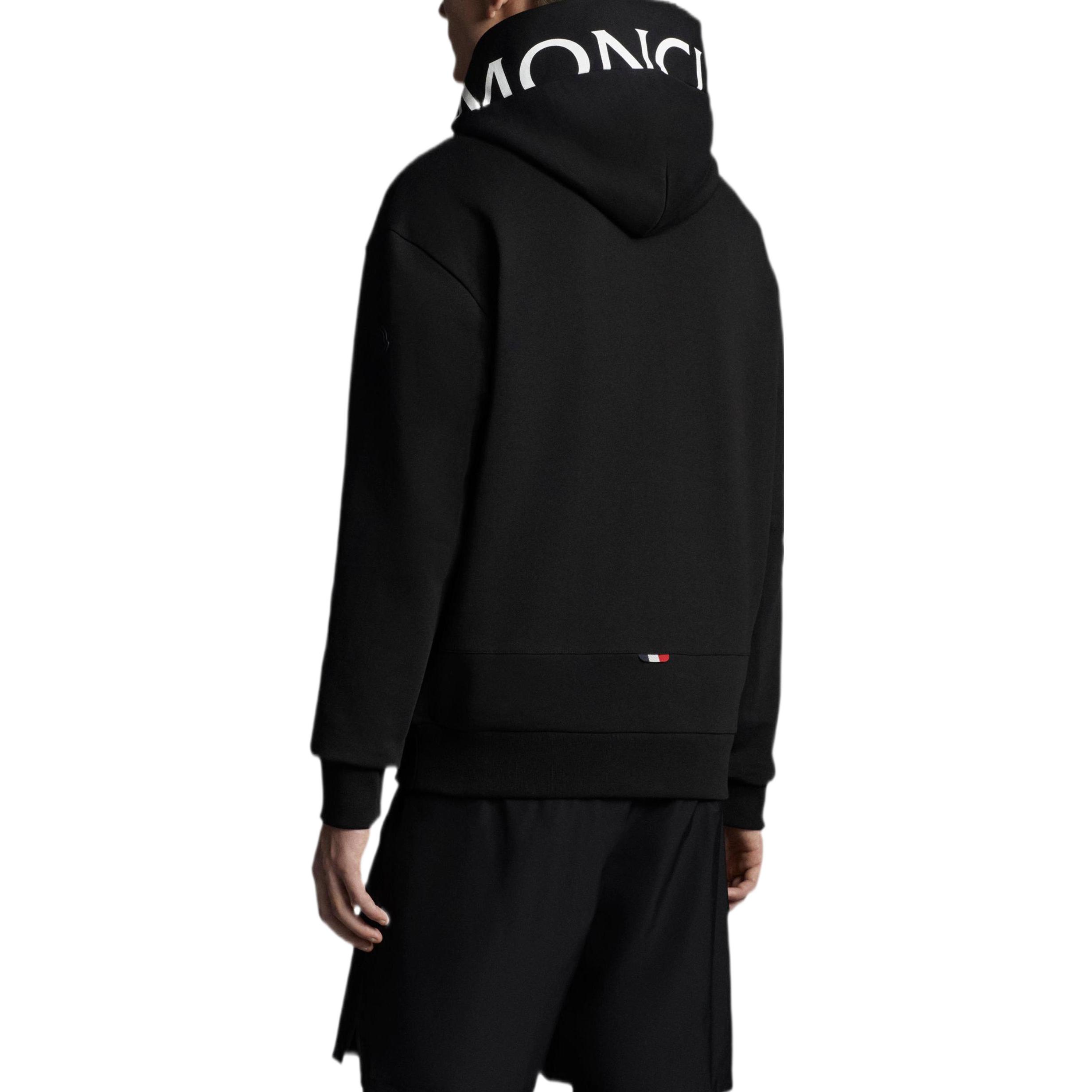 Moncler SS22  Black Logo Print Long Sleeve Hoodie Jacket H10918G000368098U999 圖 4