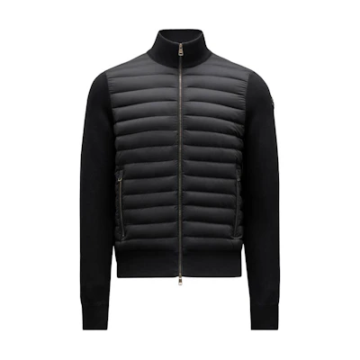 Moncler SS22 Black Puffer Jacket Winter Solid Color Zip-Up. H10919B00008V9100999