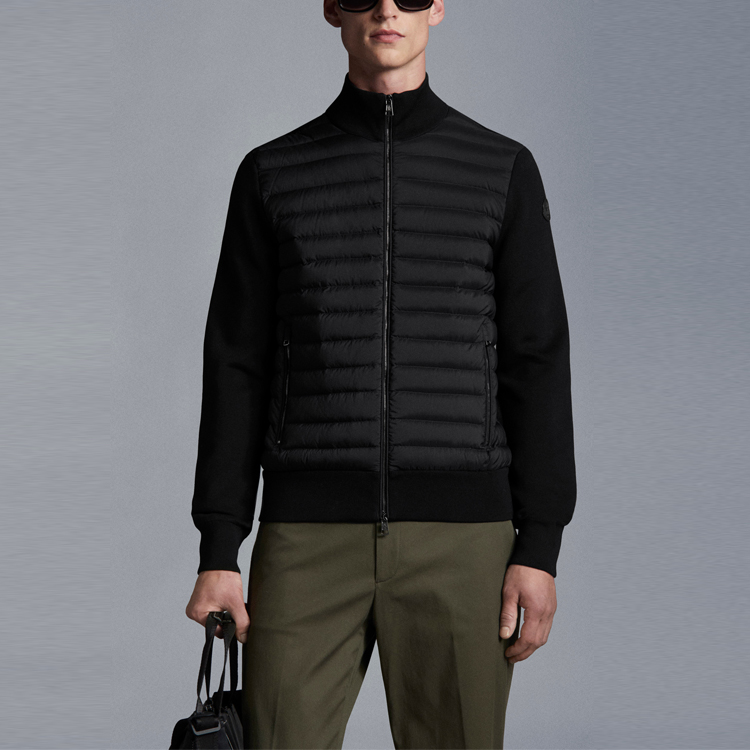 Lookbook Moncler SS22  Black Puffer Jacket Winter Solid Color Zip-Up. H10919B00008V9100999