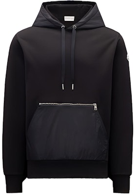 Moncler SS22 Black Pullover Hoodie with Solid Color Panels. H20918G00004809KR999 Buy Moncler SS22 Black Pullover Hoodie with Solid Color Panels. H20918G00004809KR999