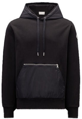 Moncler SS22 Black Pullover Hoodie with Solid Color Panels. H20918G00004809KR999 Order Moncler SS22 Black Pullover Hoodie with Solid Color Panels. H20918G00004809KR999