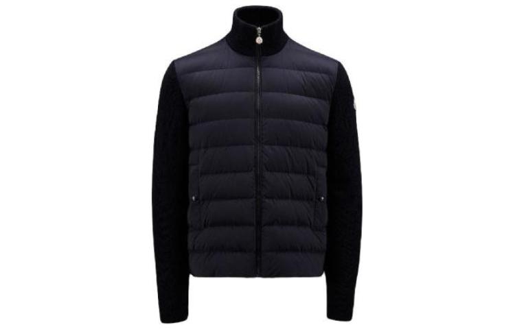 Order 몽클레르 SS22 블루 니트 가디건 패치 로고 및 지퍼. H20919B00007M1131769