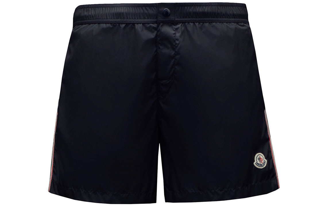 Moncler SS22  Classic Satin Loose Swim Shorts Navy Blue. H10912C0000453326743