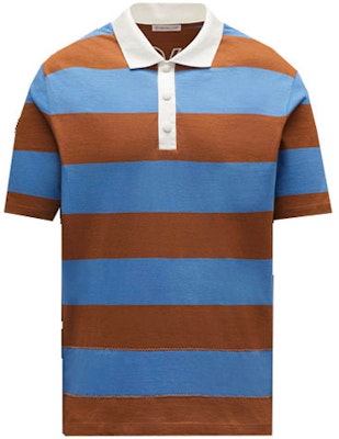 Moncler SS22 Kaos Polo Garis Colorblock Logo Cetak Lengan Pendek Biru. H10918A00016899NN706 Order Moncler SS22 Kaos Polo Garis Colorblock Logo Cetak Lengan Pendek Biru. H10918A00016899NN706