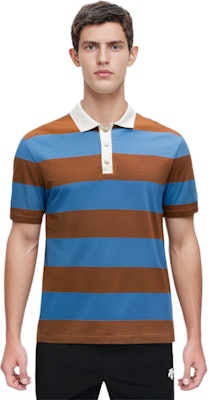 Moncler SS22 Kaos Polo Garis Colorblock Logo Cetak Lengan Pendek Biru. H10918A00016899NN706 Purchase Moncler SS22 Kaos Polo Garis Colorblock Logo Cetak Lengan Pendek Biru. H10918A00016899NN706