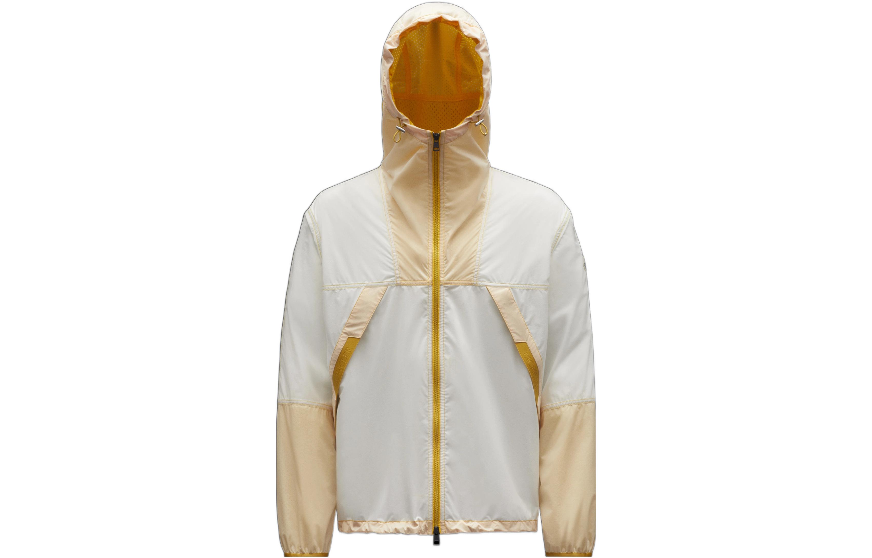 Moncler SS22  Colorblock Zip-Up Hooded Jacket Curry Color. H10911A0013153A1U140