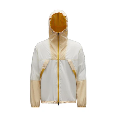 Moncler SS22 Colorblock Zip-Up Hooded Jacket Curry Color. H10911A0013153A1U140
